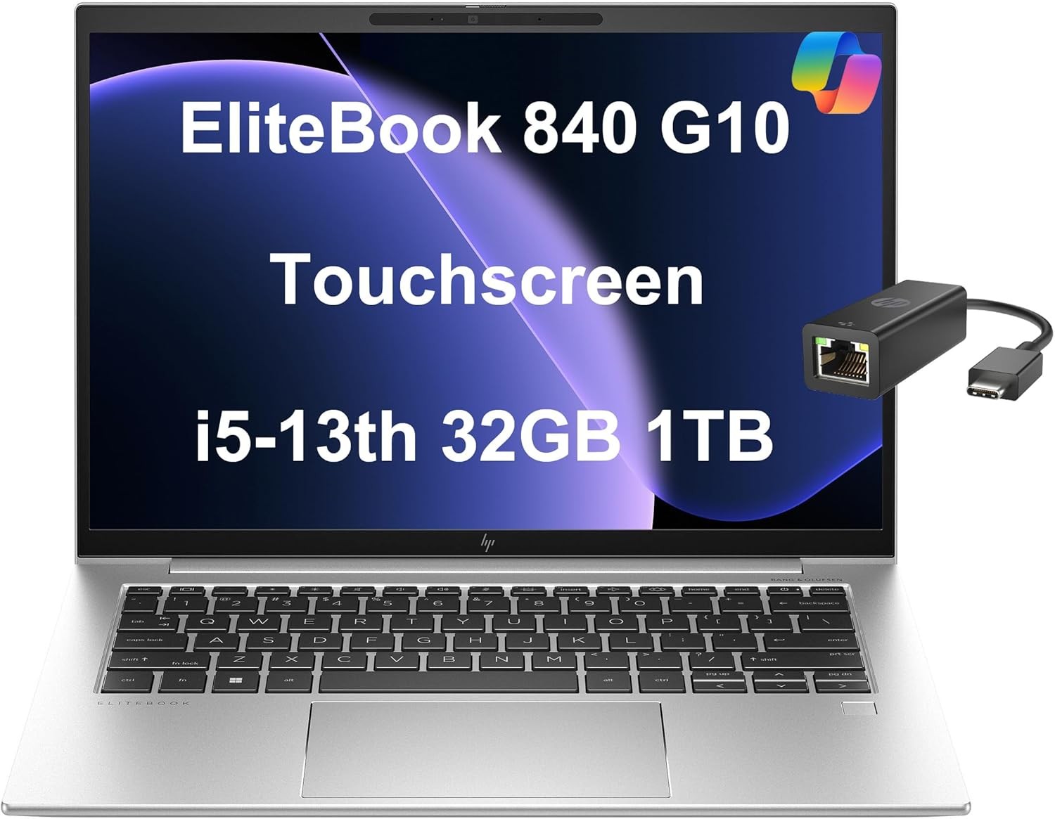 HP EliteBook 840 G10 Business Laptop (14" FHD+ Touchscreen, Intel 10-Core i5-1335U (Beat i7-1255U), 32GB DDR5 RAM, 1TB SSD) Backlit, Fingerprint, 5MP IR Webcam, Wolf Security, Win 11 Pro w/ Copilot