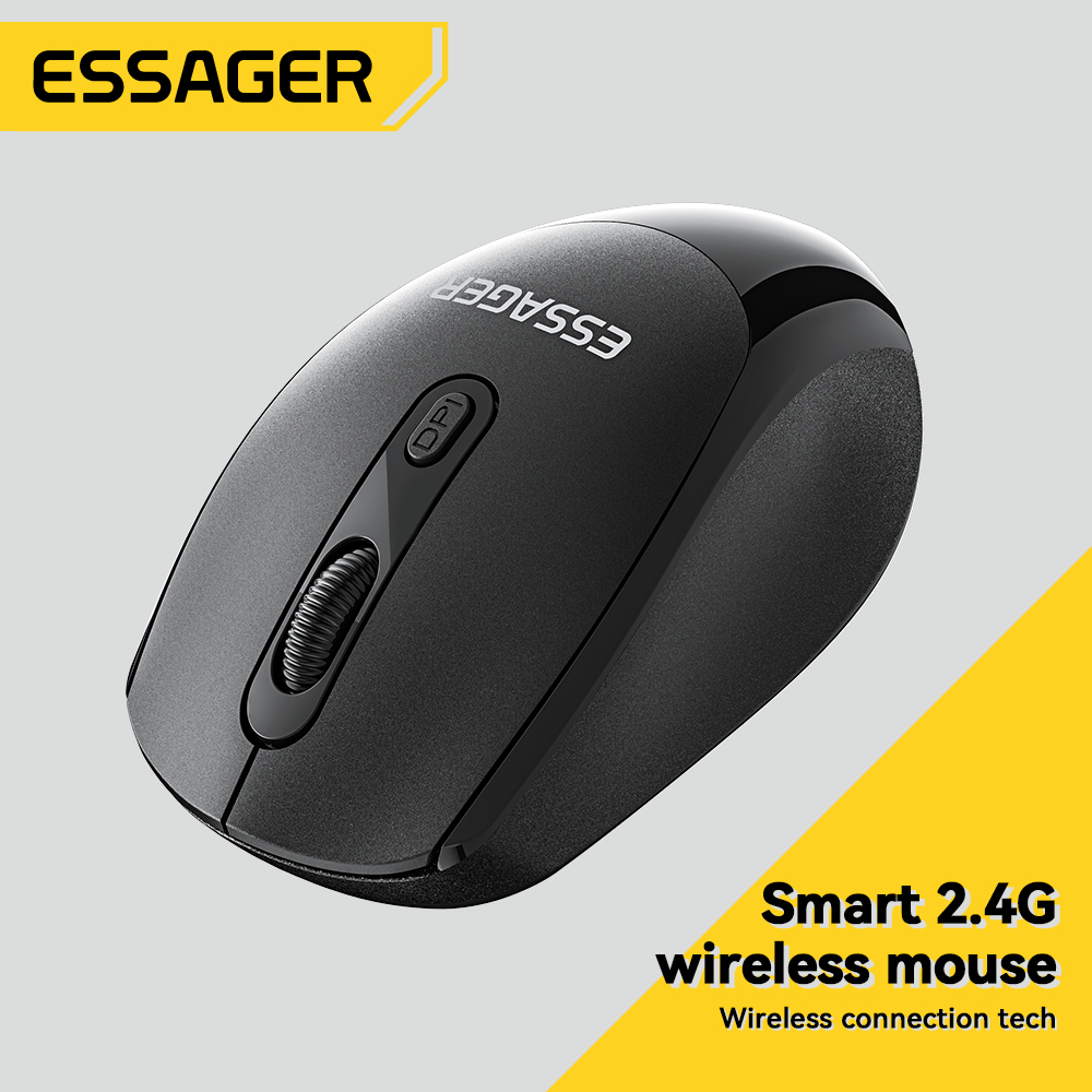 Essager 2.4G wireless mouse 1600DPI three-level adjustable For PC